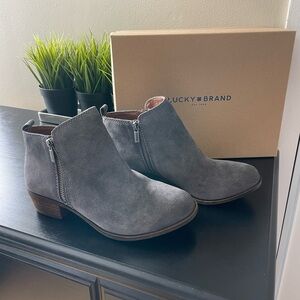 Lucky Brand - Basel Bootie - Storm - Suede